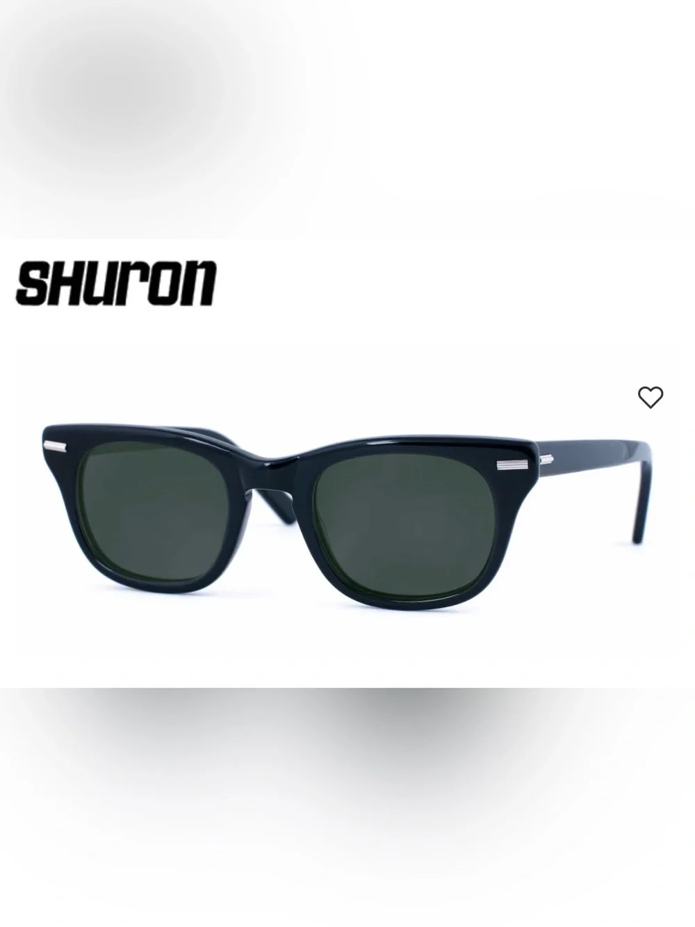 Unisex Classic Black Square Sunglasses